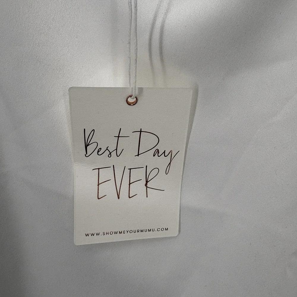 Show Me Your Mumu Slip Dress Medium Ivory Luxe Satin Weddings Best Day‎ Ever NWT